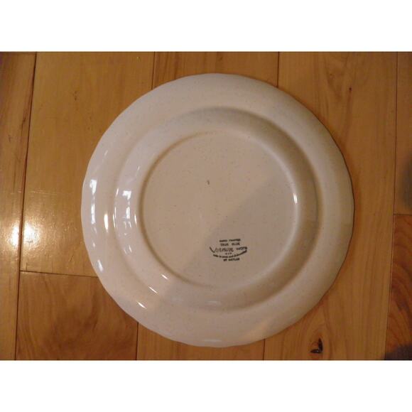 Dinner Plates Vernon Ware By Metlox True Blue Hand Painted Blue Flower Set of 2 - Picture 9 of 13